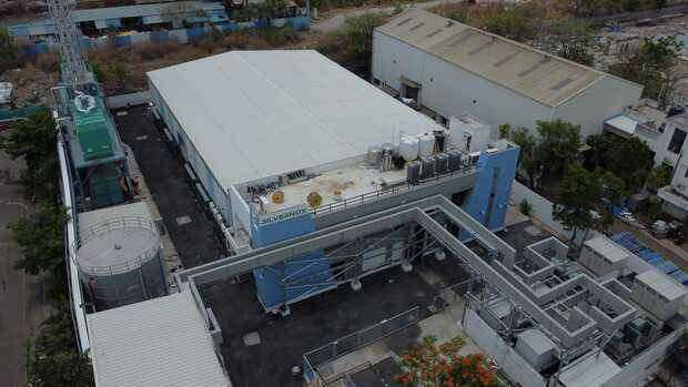 Aerial view of the full Silvernox data center complex